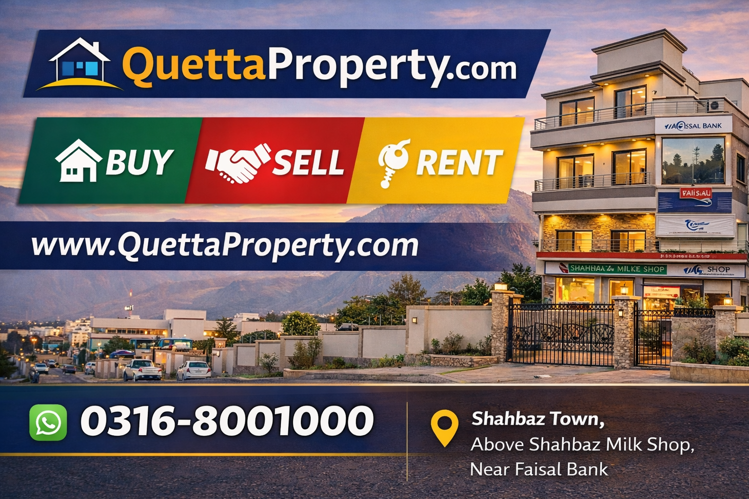 Real estate services at QuettaProperty.com